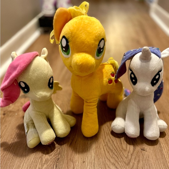 3 HASBRO MY little Pony Plushies 2014 - Picture 1 of 11